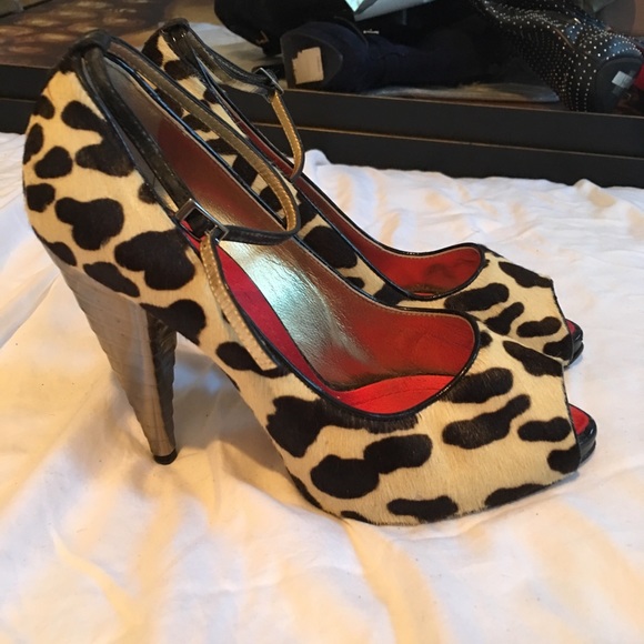 Giuseppe Zanotti calf hair leopard print heels - Picture 4 of 6